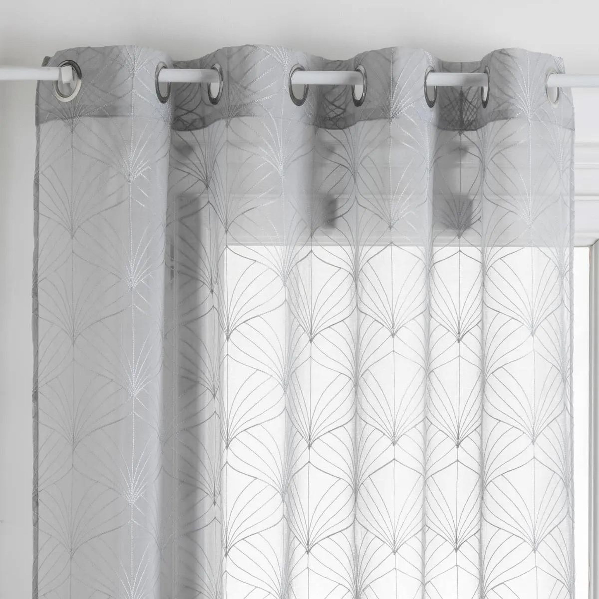 ATMOSPHERA Rideau voilage à œillets  mya  140x240cm gris