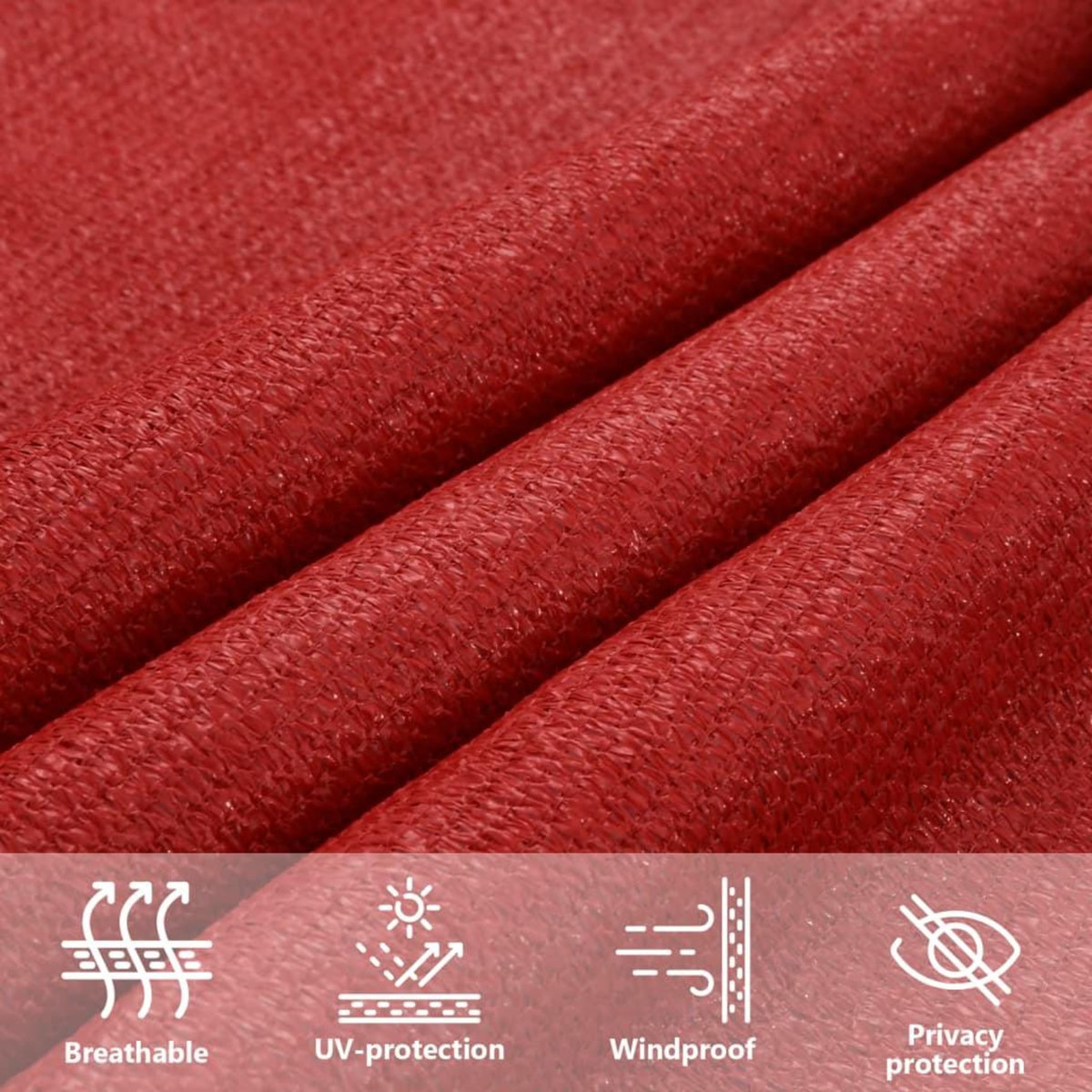 VIDAXL Voile d'ombrage 160 g/m^2 Rouge 3/4x3 m PEHD
