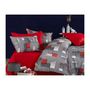 Voir la diapositive 3 : GENERIQUE Parure de lit - 1 housse de couette 220 x 240 cm + 2 taies d'oreiller 60 x 60 cm - 100 % polyester microsatin - Gris