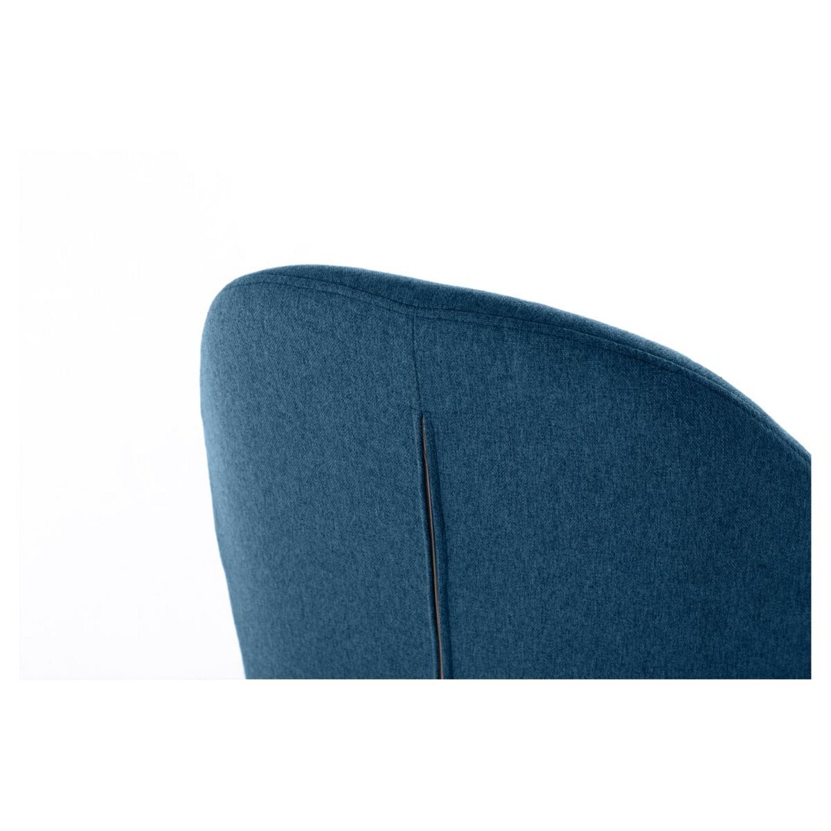 Lot de 2 chaises arrondies pieds métal noir LINE