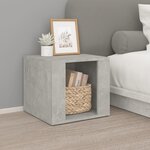 VIDAXL Table de chevet Gris beton 41x40x36 cm Bois d'ingenierie