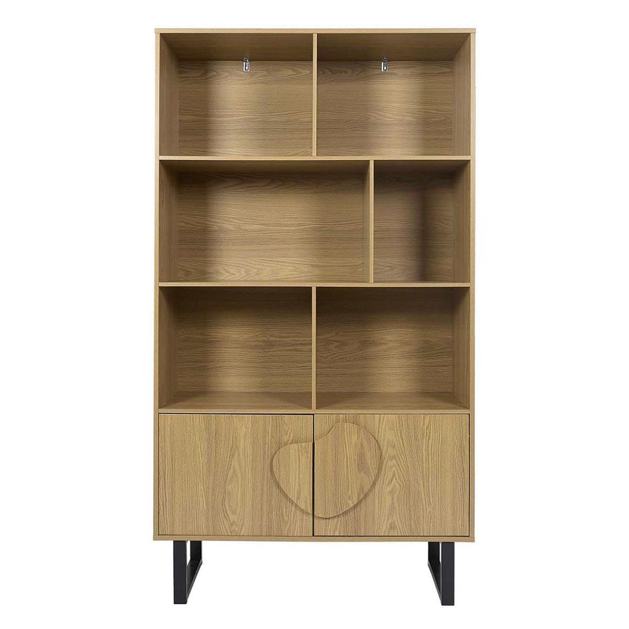 Voir la diapositive 2 : The Home Deco Factory Bibliothèque design  calypso  180cm marron