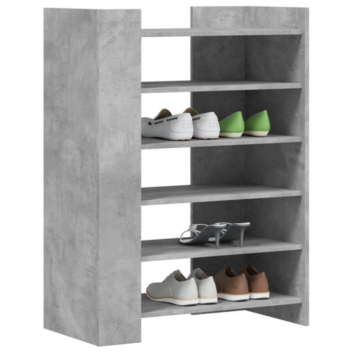 VIDAXL Armoire a chaussures gris beton 74,5x37,5x100 cm
