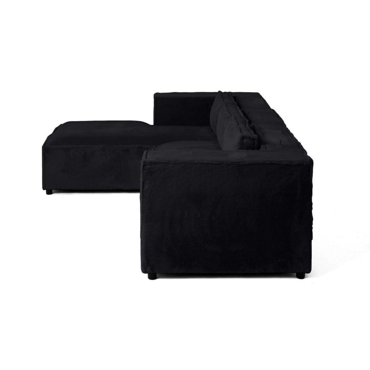 LISA DESIGN Stella - canapé d'angle gauche - 4 places - en fausse fourrure