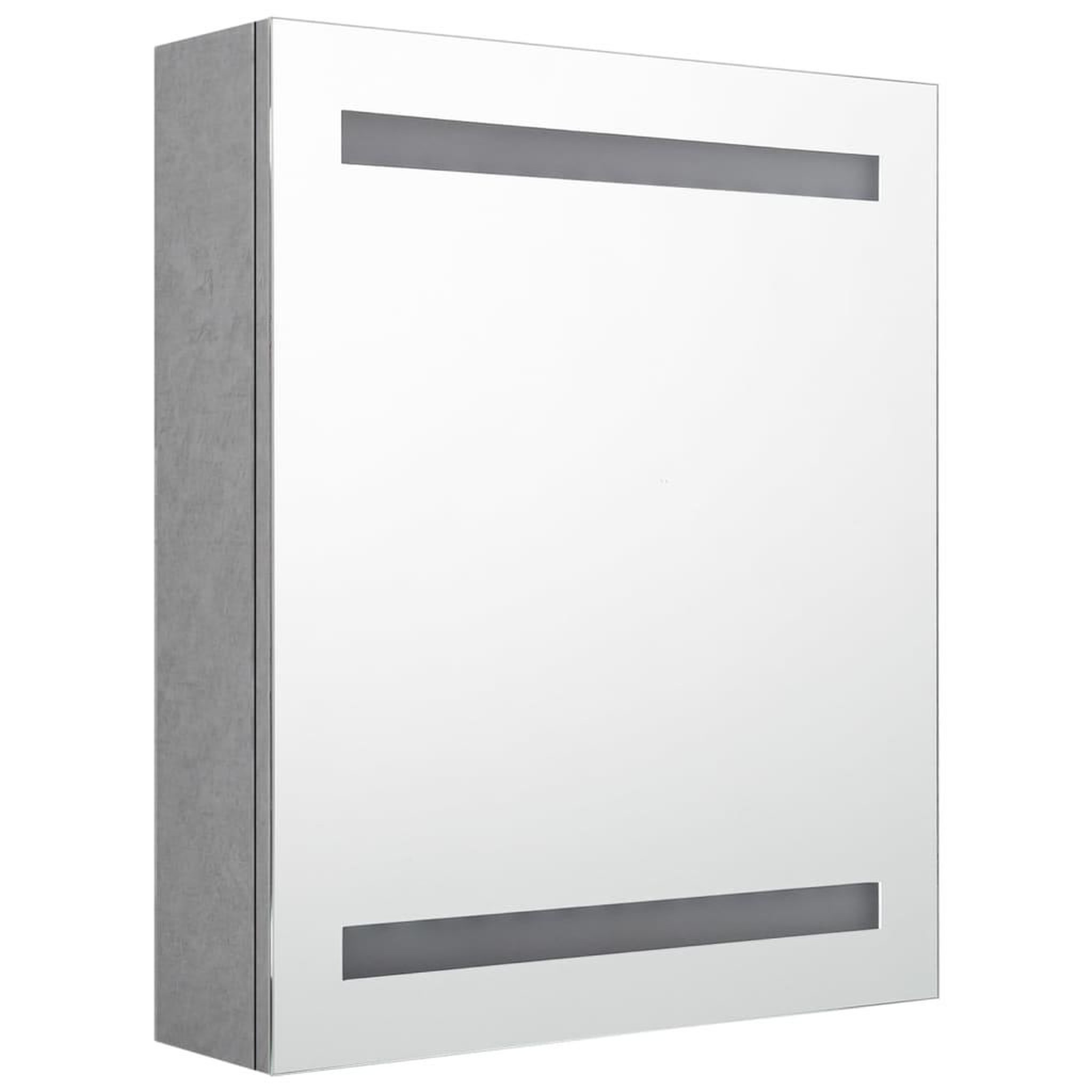 Voir la diapositive 3 : VIDAXL Armoire de salle de bain a miroir LED Gris beton 50x14x60 cm