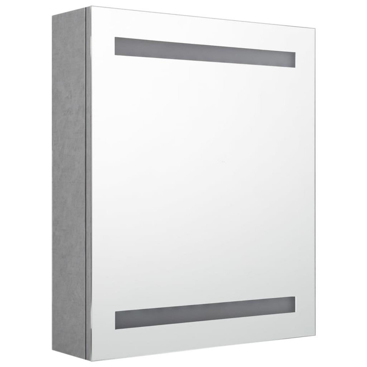 VIDAXL Armoire de salle de bain a miroir LED Gris beton 50x14x60 cm