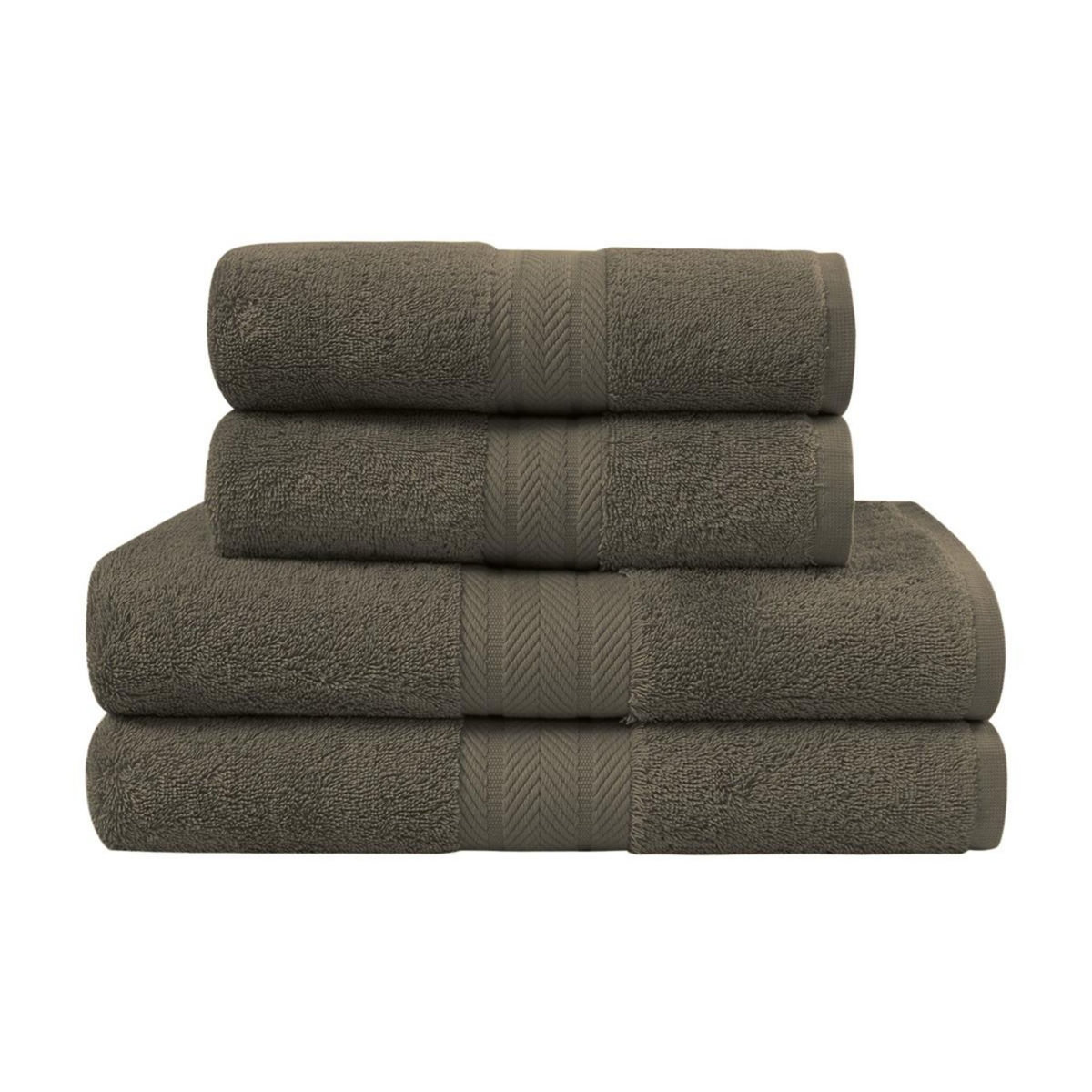 Sensei Maison Ensemble de bain 4 pièces (2 draps de bain + 2 serviettes de toilette) LUXURY