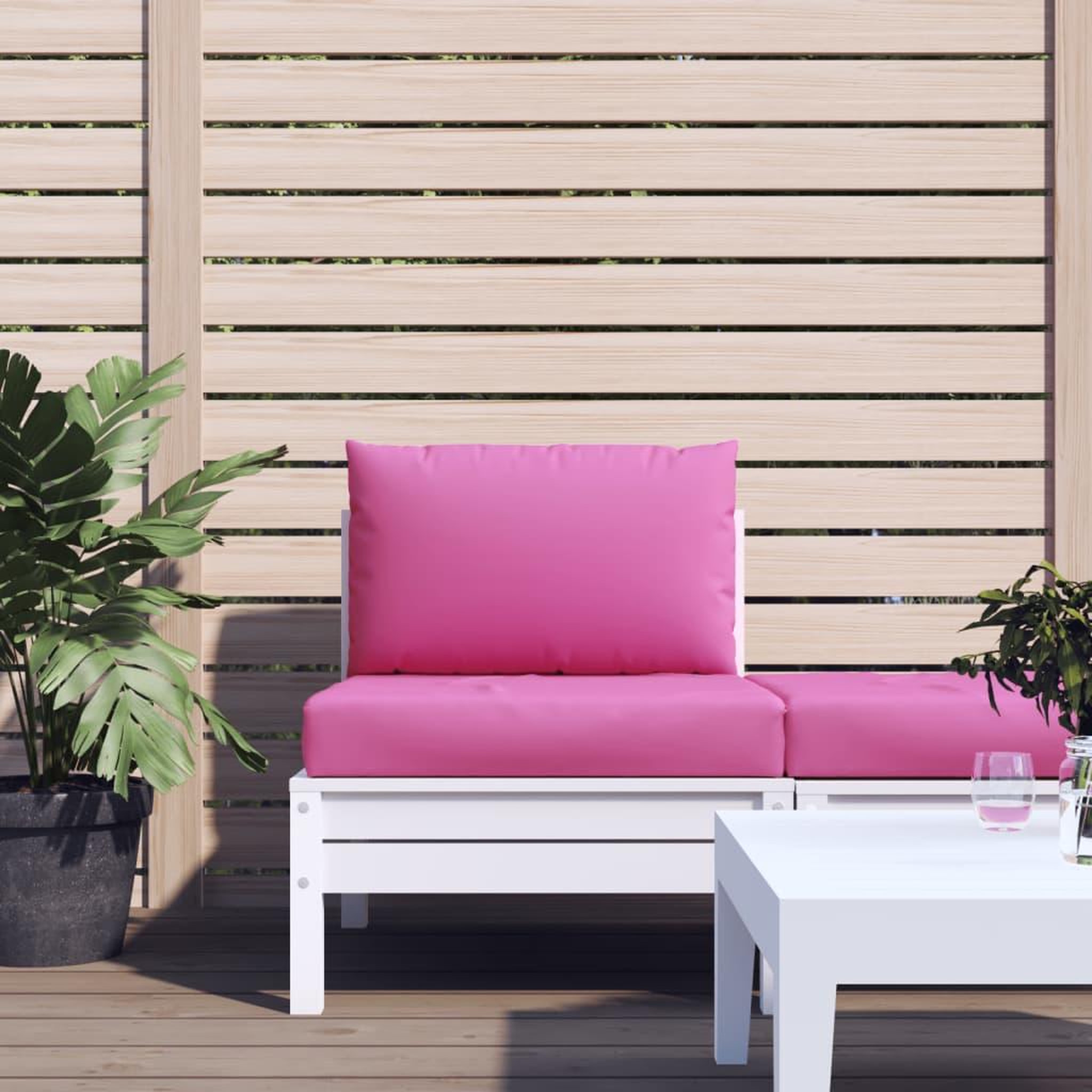 Voir la diapositive 1 : VIDAXL Coussins de palette lot de 2 rose tissu Oxford