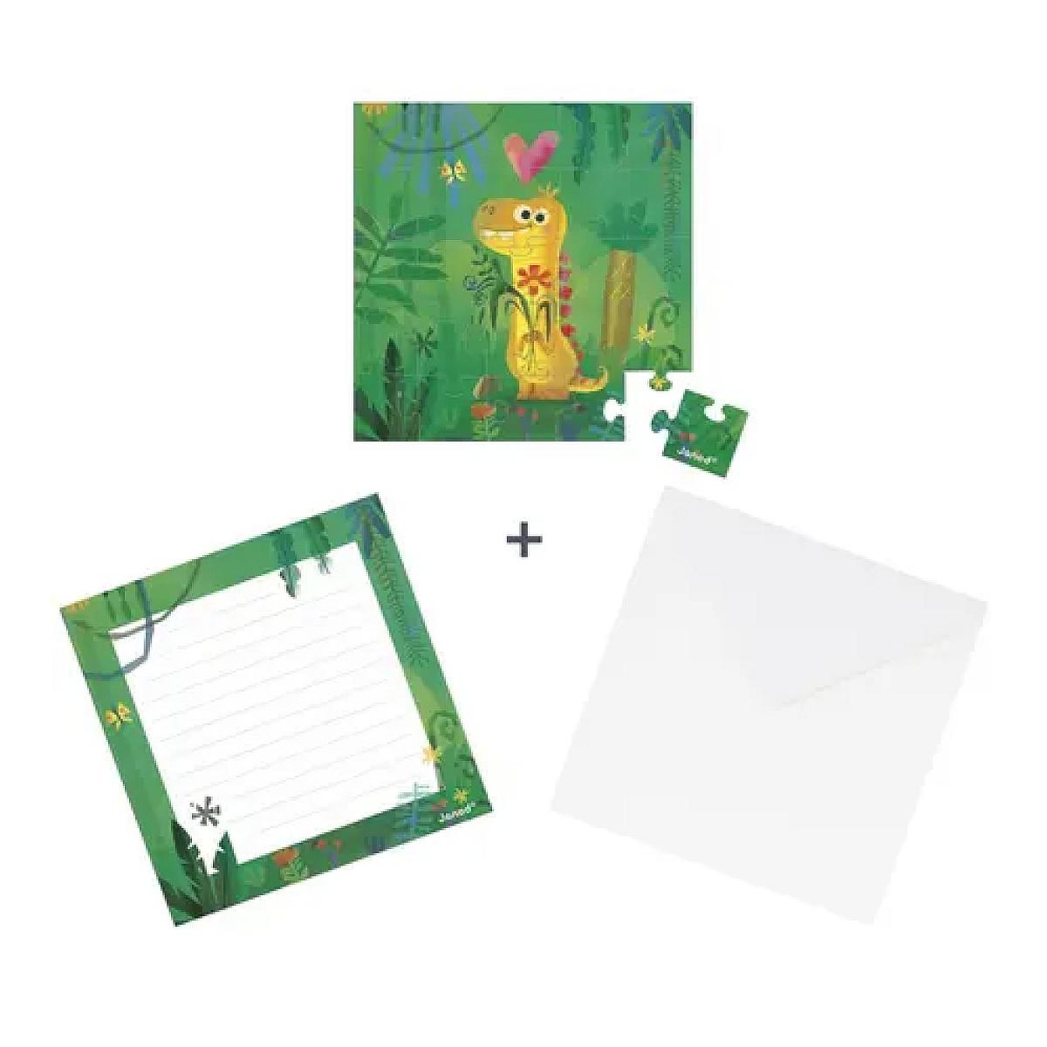JANOD Carte Cadeau Puzzle 25 Pieces Dino