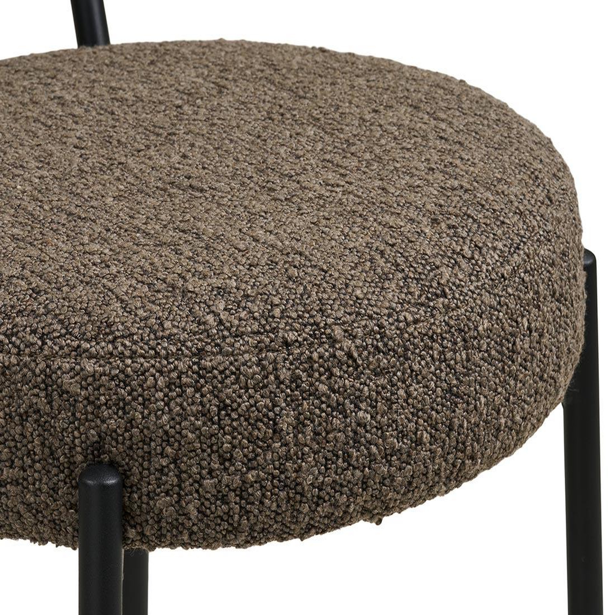 Voir la diapositive 5 : BEST MOBILIER Ivanec - tabouret de bar - en tissu bouclette