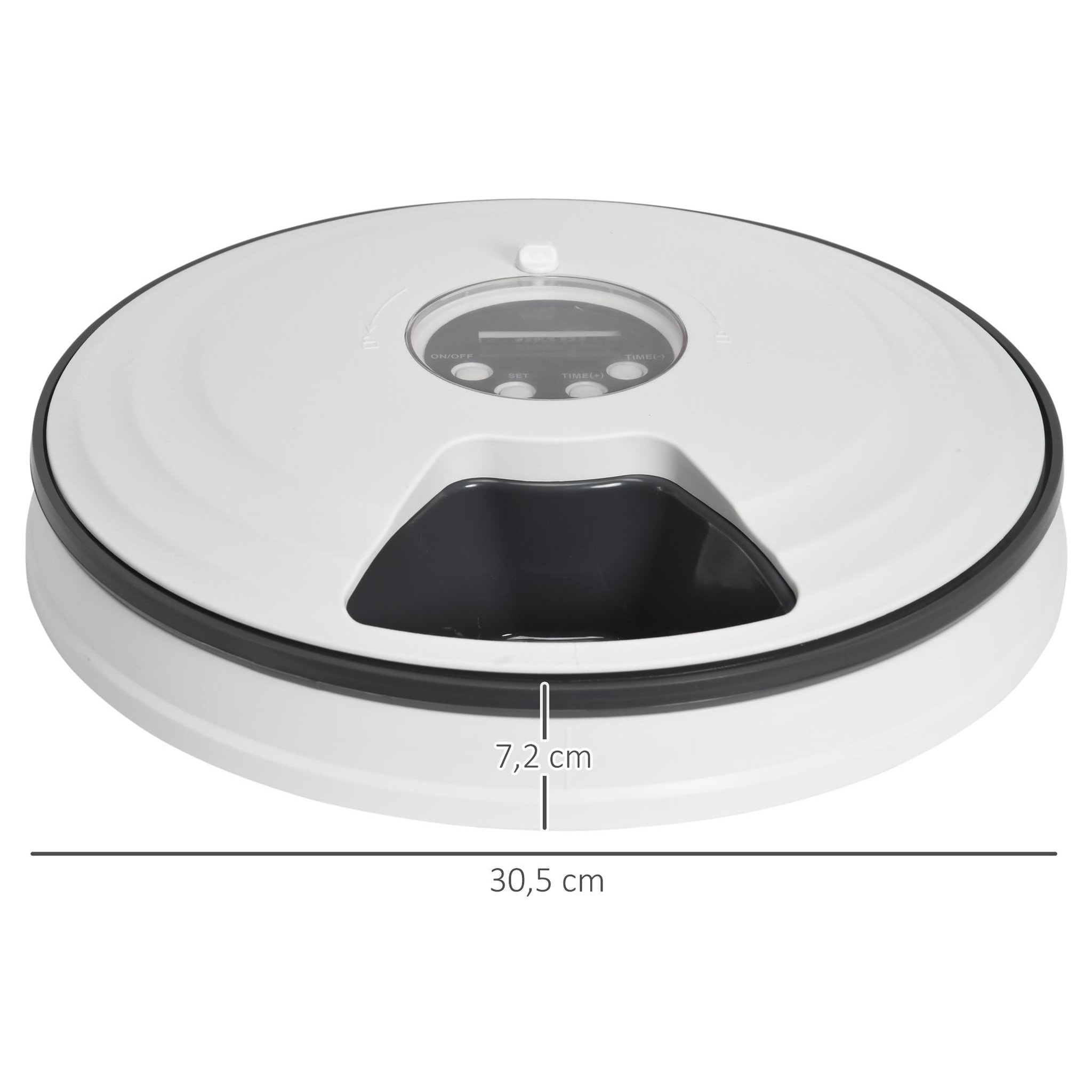 Voir la diapositive 3 : PAWHUT Distributeur de nourriture chat chien - distributeur automatique programmable - 6 compartiments - écran LED - fonction musicale intégrée - ABS gris blanc