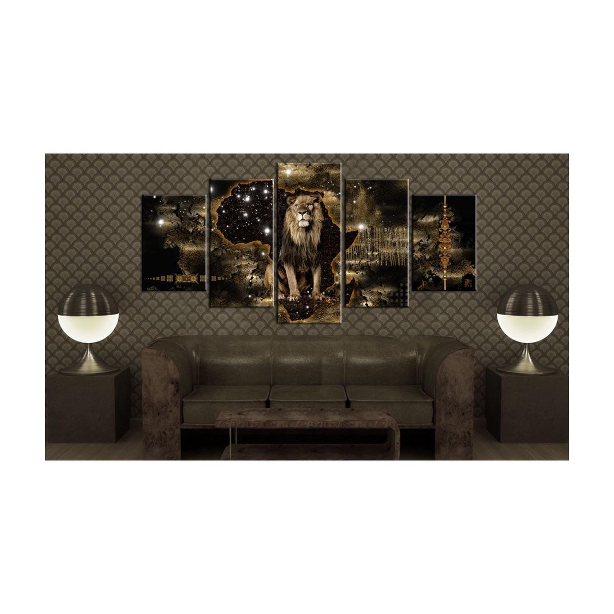 Voir la diapositive 2 : Paris Prix Tableau Imprimé  Golden Lion