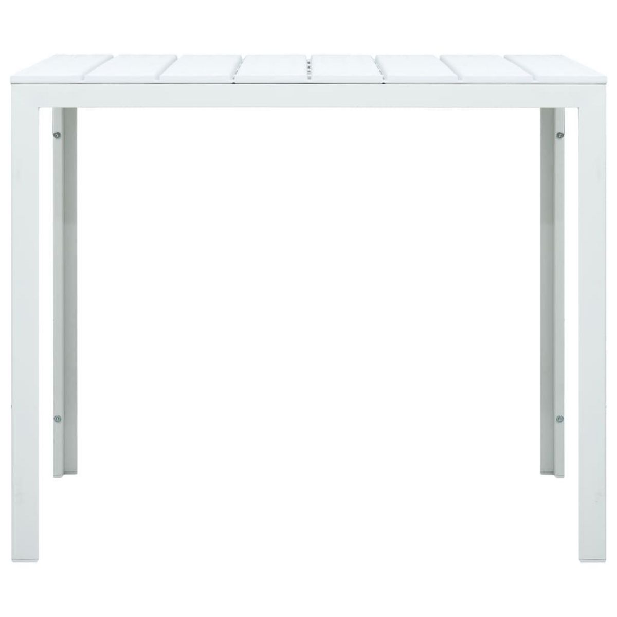 VIDAXL Table basse Blanc 78x78x74 cm PEHD Aspect de bois