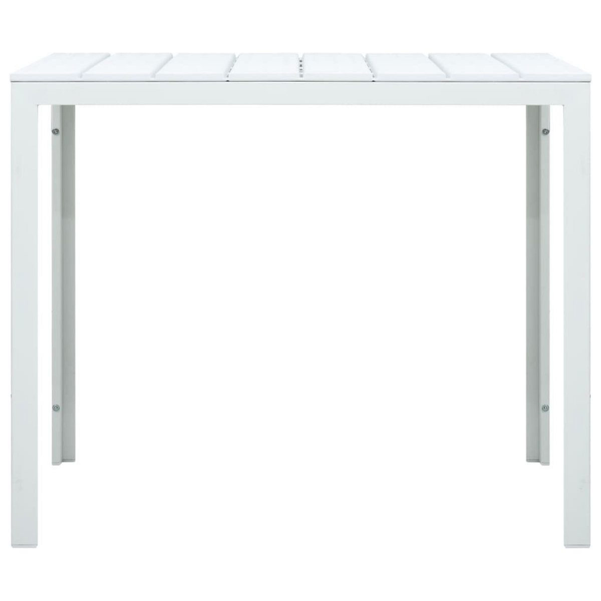 VIDAXL Table basse Blanc 78x78x74 cm PEHD Aspect de bois