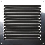 CENTRALE BRICO Grille d'aération acier inoxydable naturel, L.15 x l.15 cm
