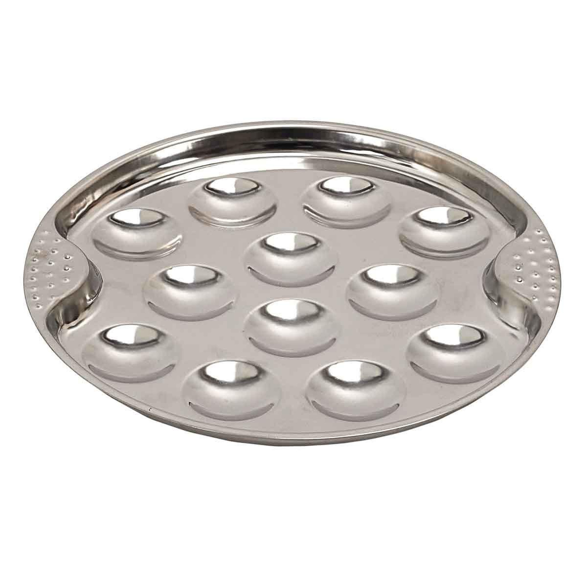 The Home Deco Factory Assiette pour Escargots  12 Pièces  19cm Argent