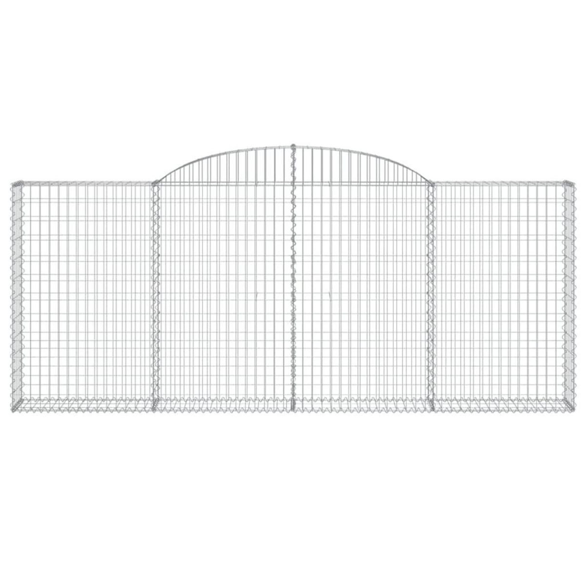 VIDAXL Panier de gabions arque 300x30x120/140 cm Fer galvanise