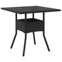 Voir la diapositive 4 : VIDAXL Ensemble a manger de jardin et coussins 3 pcs noir rotin verre
