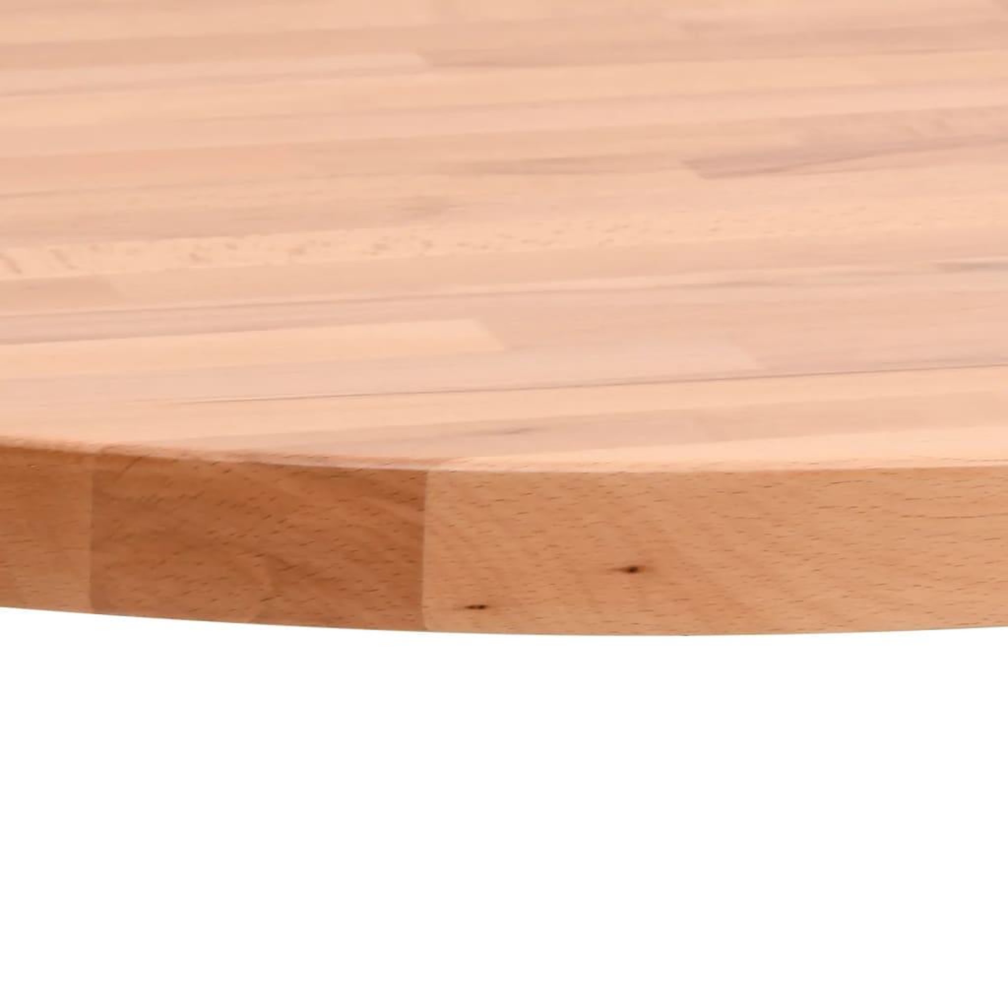 Voir la diapositive 3 : VIDAXL Dessus de table Ø60x4 cm rond bois massif de hetre