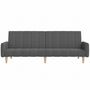Voir la diapositive 5 : VIDAXL Canape-lit a 2 places gris fonce tissu