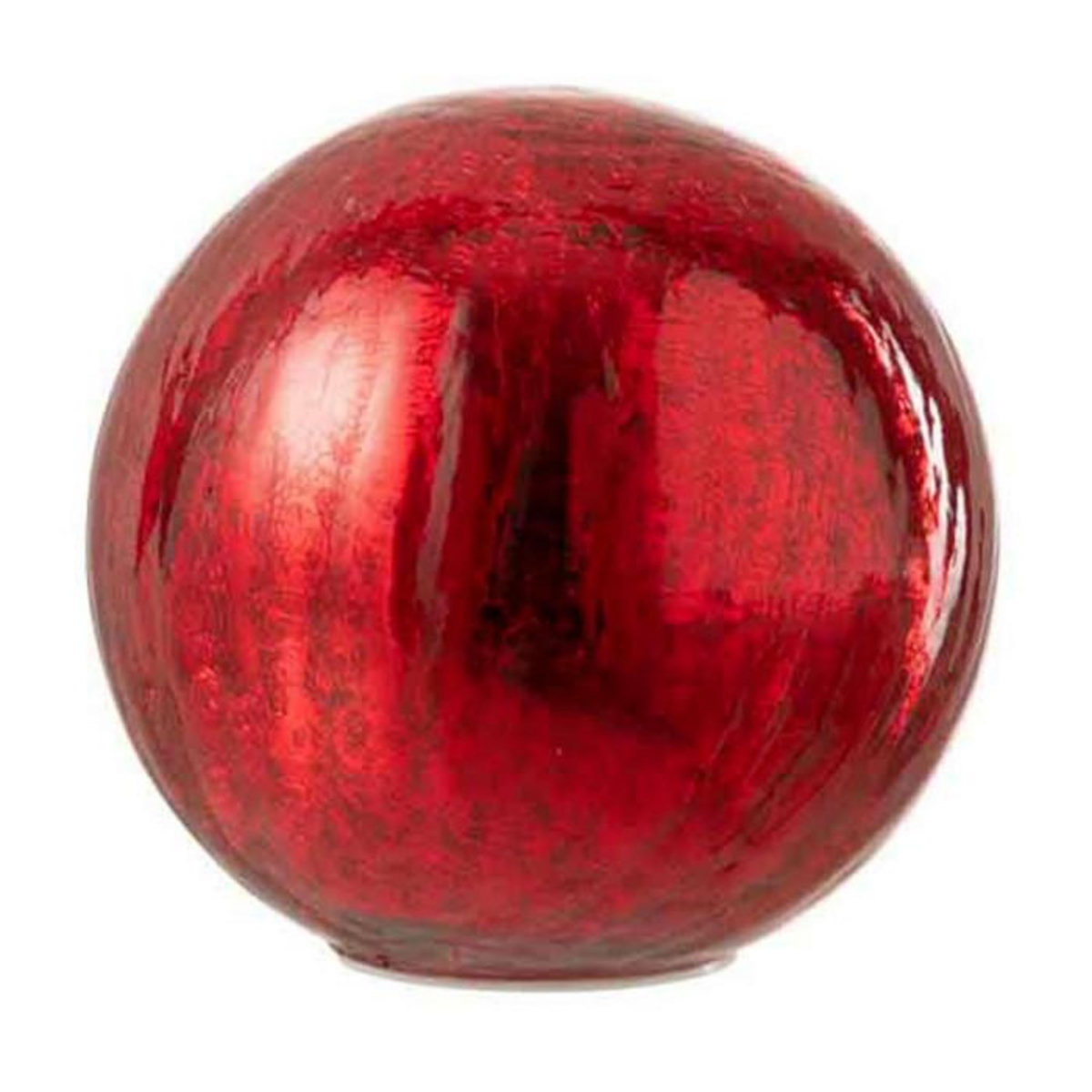 Paris Prix Boule en Verre Led Déco  Sazo  15cm Rouge