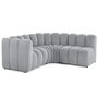 Voir la diapositive 4 : LISA DESIGN Debbie - canapé modulable d'angle droit 4 places avec accoudoir en tissu texturé