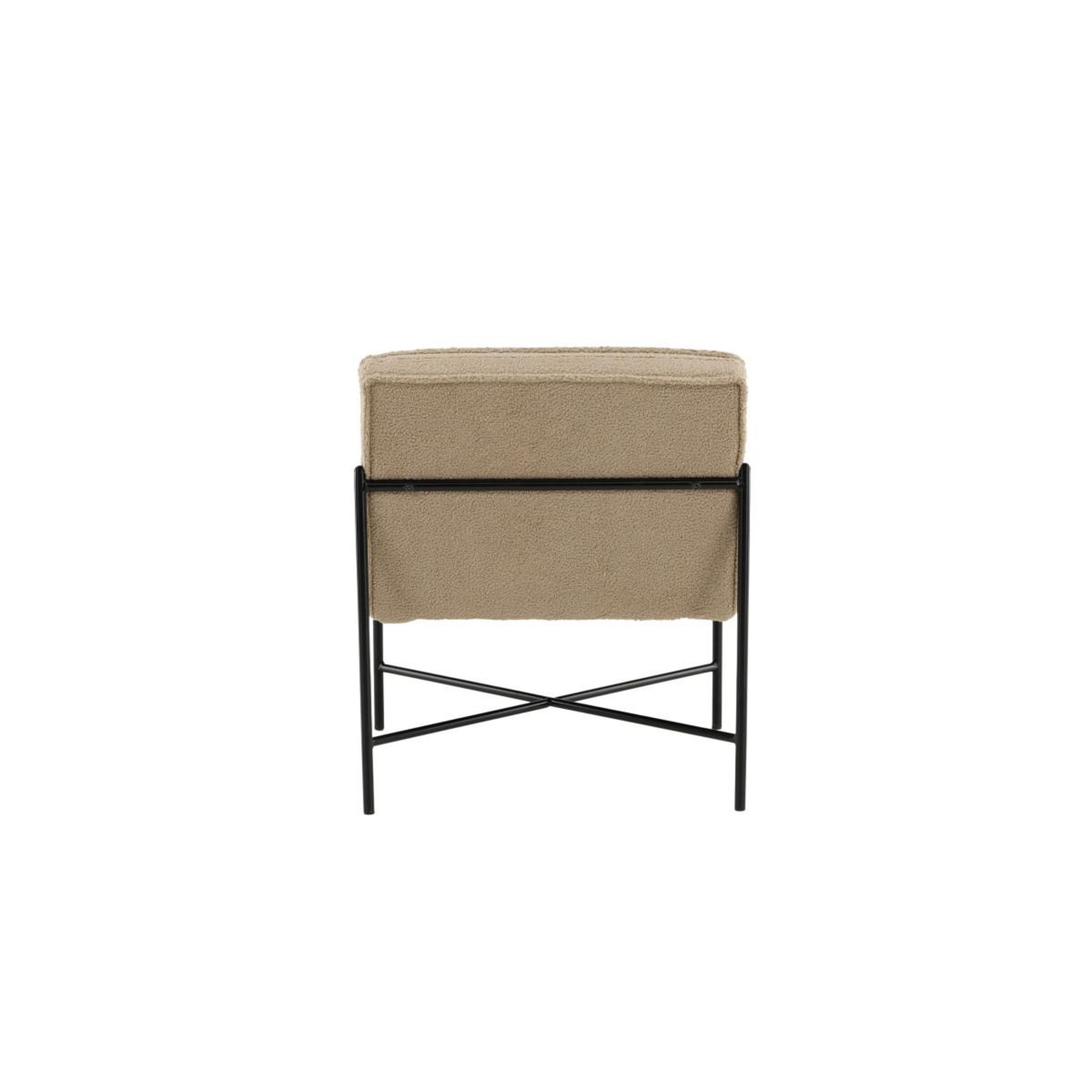 Voir la diapositive 6 : Paris Prix Fauteuil design bouclette  rakel  78cm beige