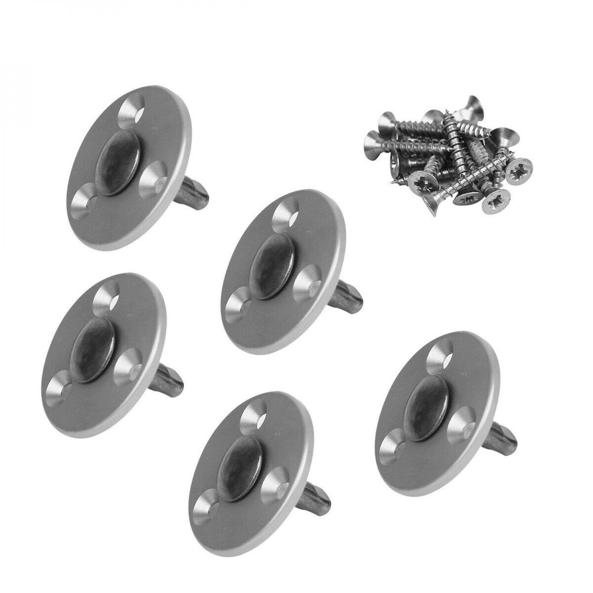 Voir la diapositive 1 : LINXOR Lot de 5 pitons télescopiques en inox pour plage en bois