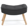 Voir la diapositive 5 : ID MARKET Fauteuil scandinave IVAR avec repose pieds gris anthracite