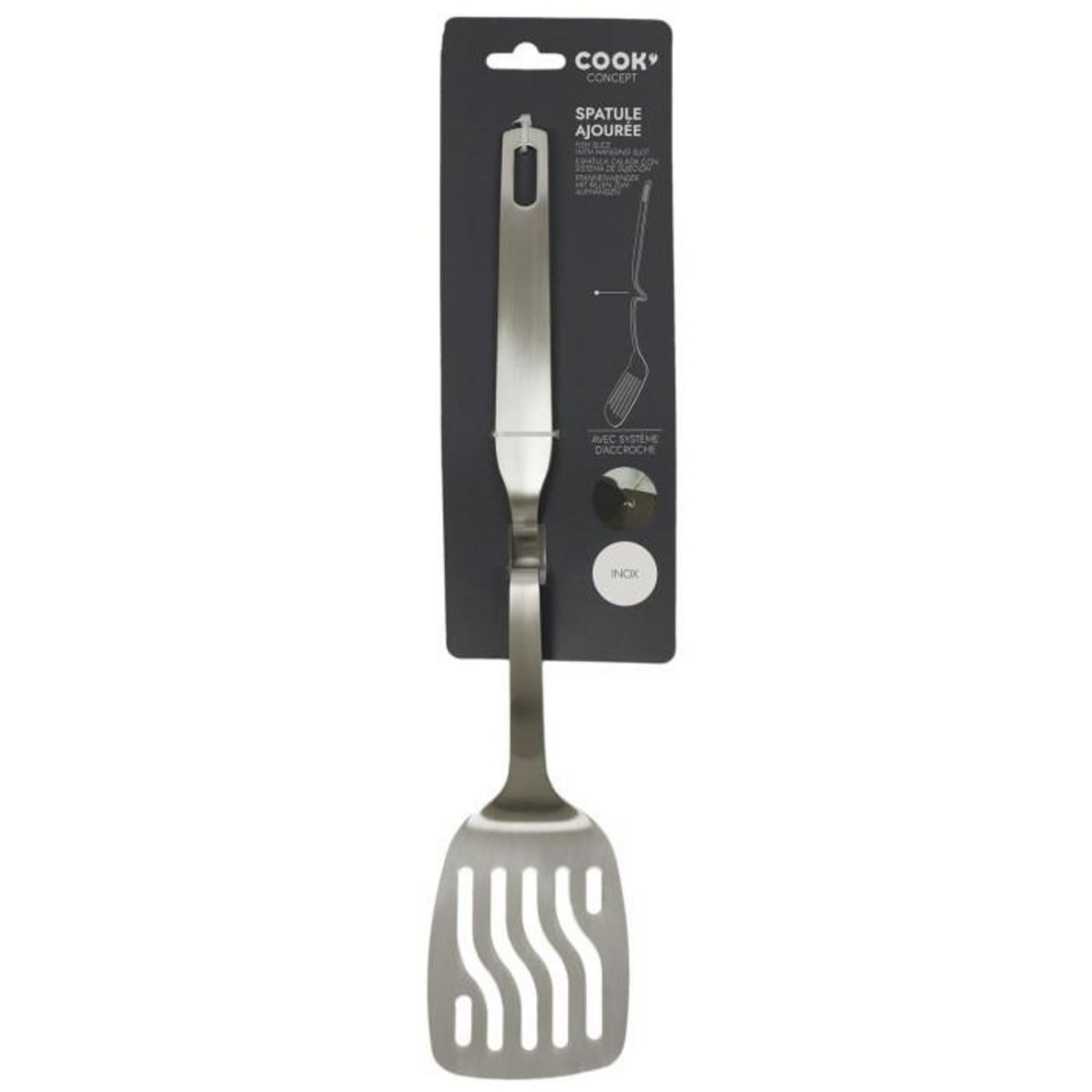 Paris Prix Spatule Ajourée en Inox  Accroche  36cm Argent