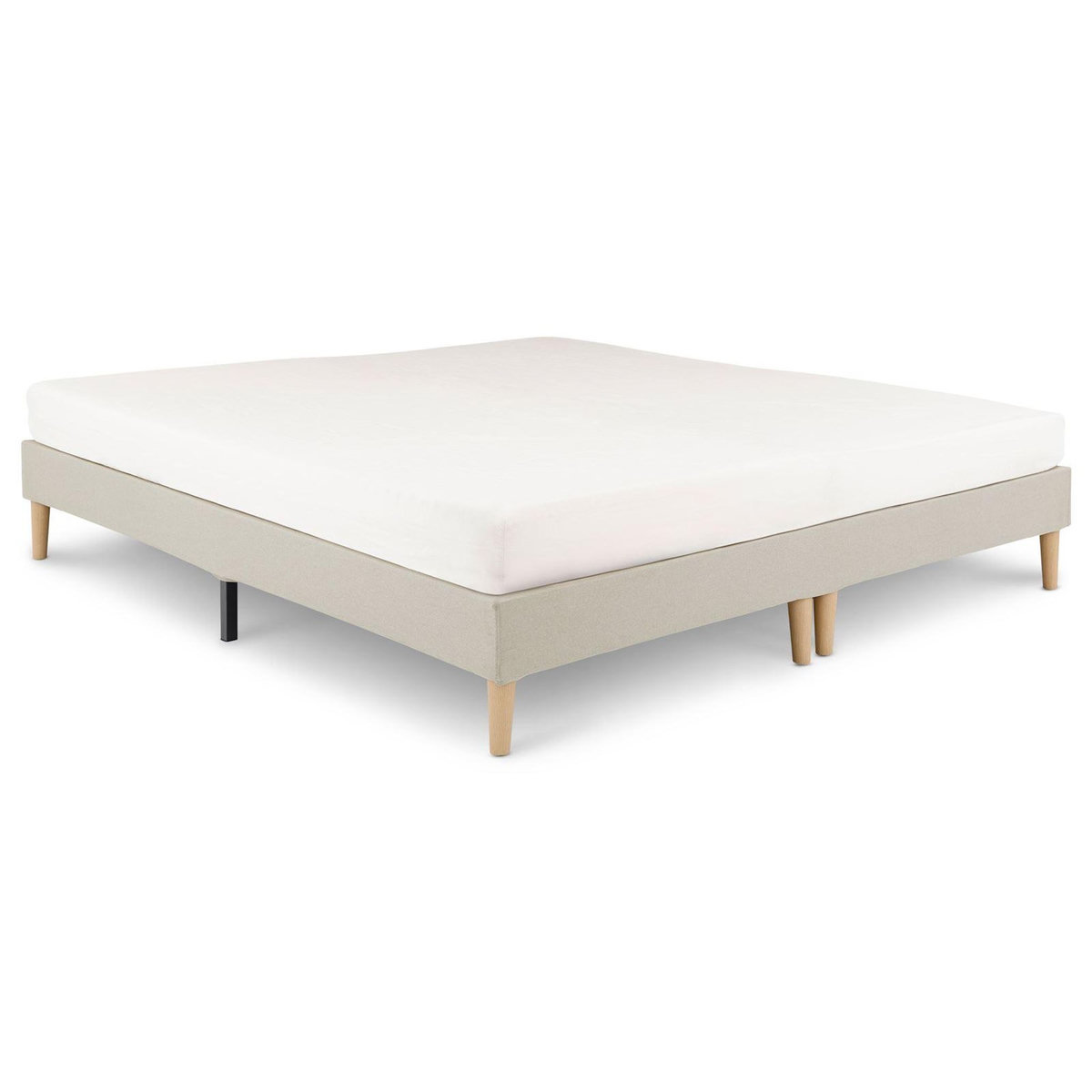 IDIMEX Sommier tapissier RENNES 180 x 200 cm revêtement tissu