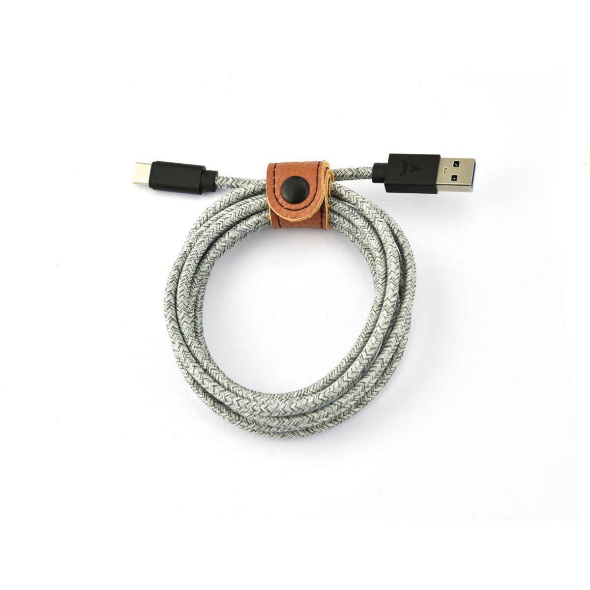 ADEQWAT Câble USB C vers USB 2M tressé Gris