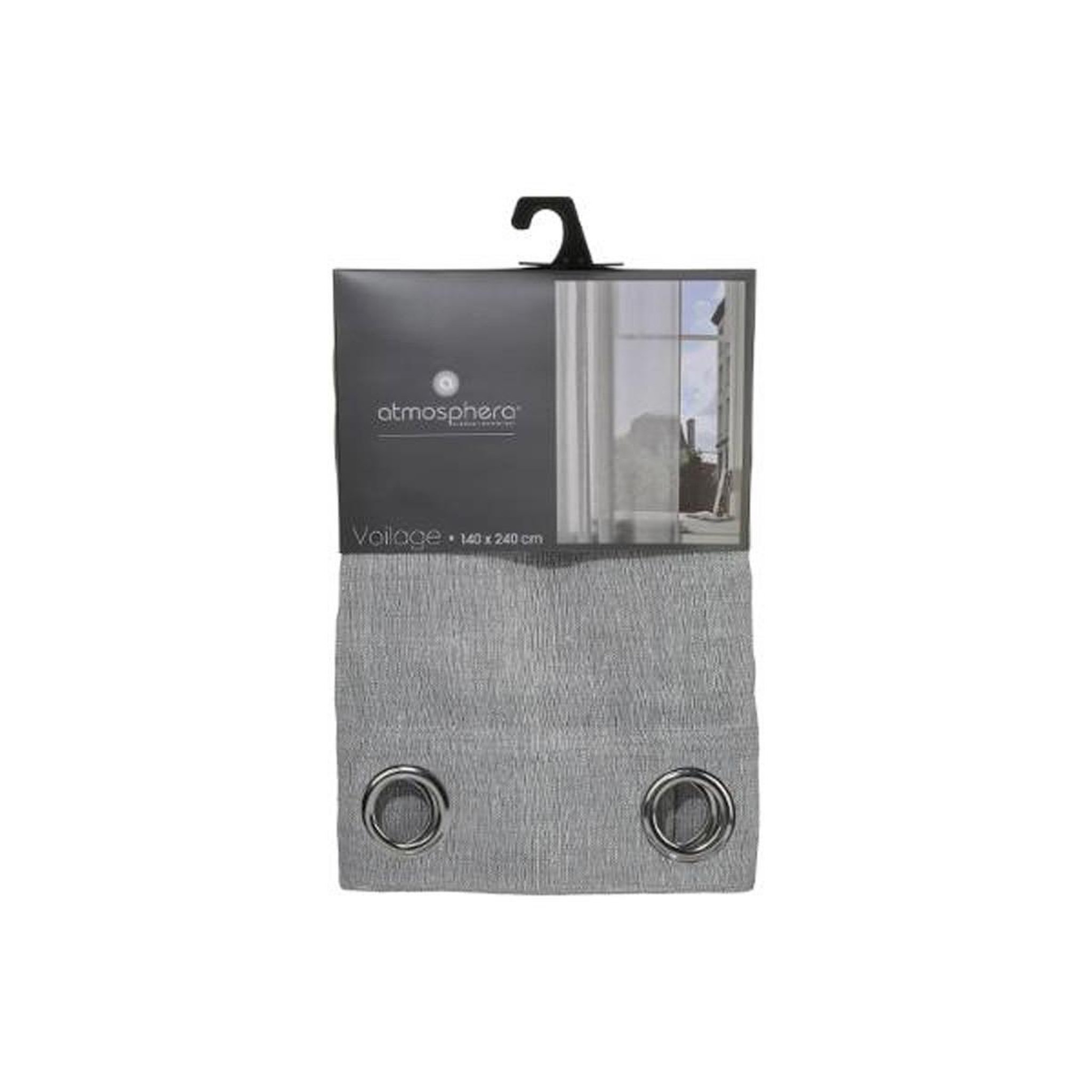 Voir la diapositive 5 : ATMOSPHERA Rideau voilage  fred  140x240cm gris