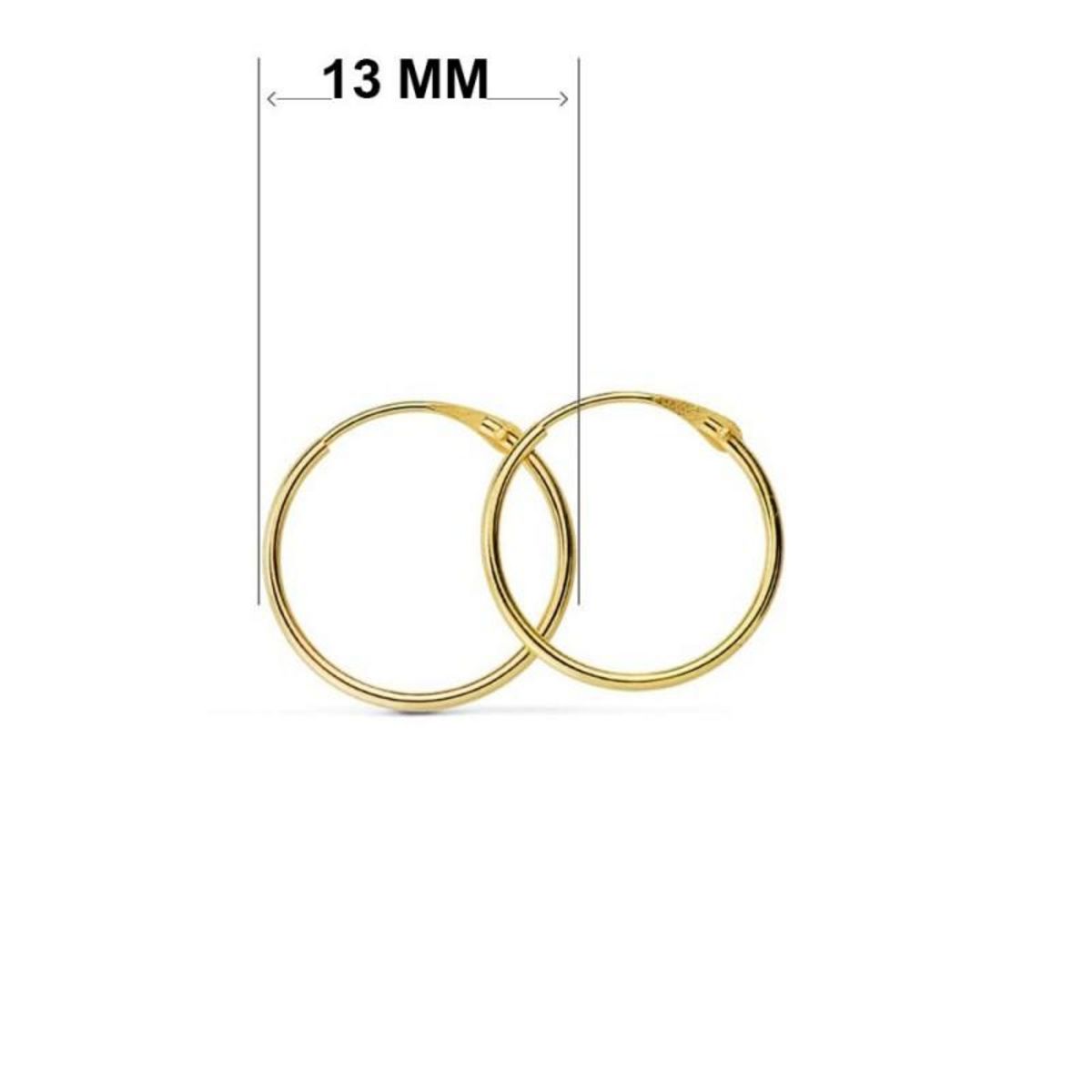 L'ATELIER D'AZUR Boucles d'Oreilles Créoles Or 18 Carats 750/000 Jaune