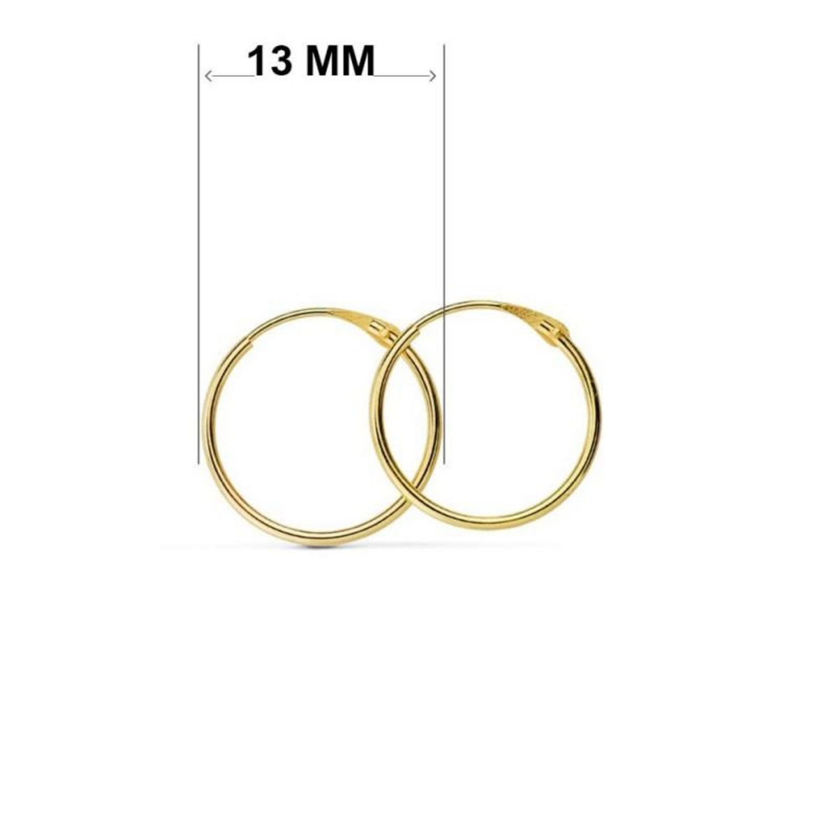 L'ATELIER D'AZUR Boucles d'Oreilles Créoles Or 18 Carats 750/000 Jaune