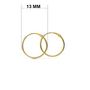 Voir la diapositive 3 : L'ATELIER D'AZUR Boucles d'Oreilles Créoles Or 18 Carats 750/000 Jaune