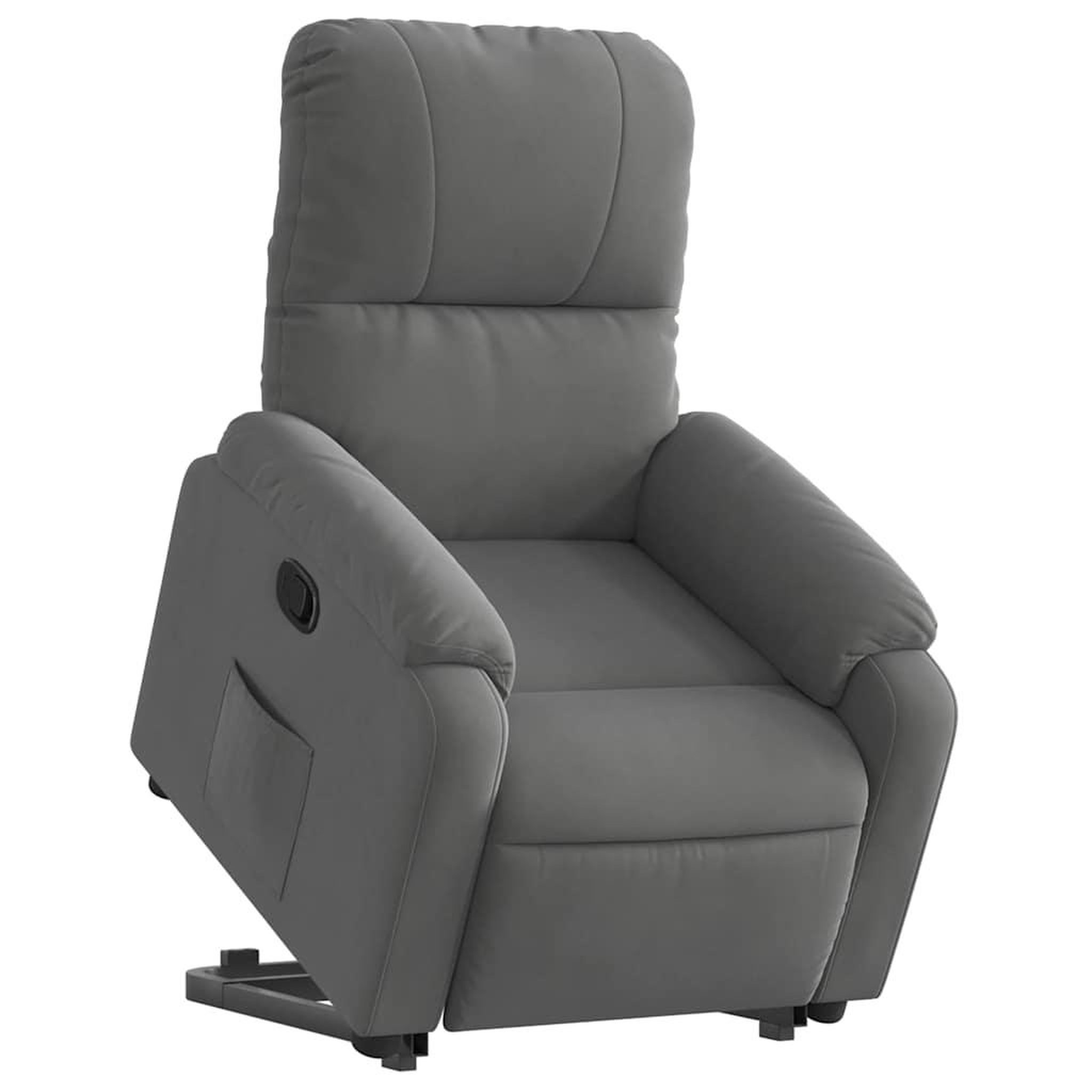 Voir la diapositive 3 : VIDAXL Fauteuil inclinable gris fonce tissu microfibre