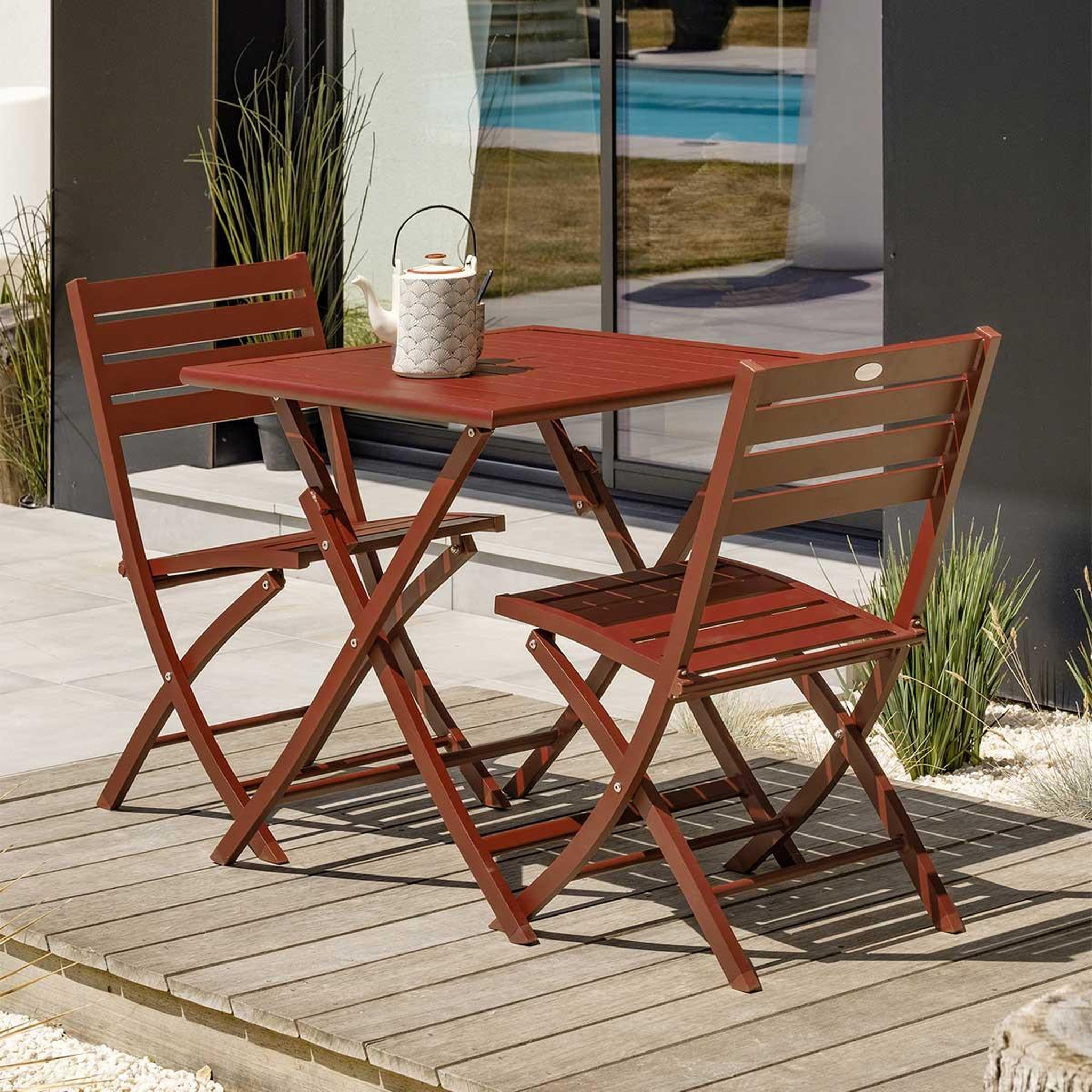 Voir la diapositive 5 : Paris Prix Chaise de jardin pliante  marius  82cm terracotta