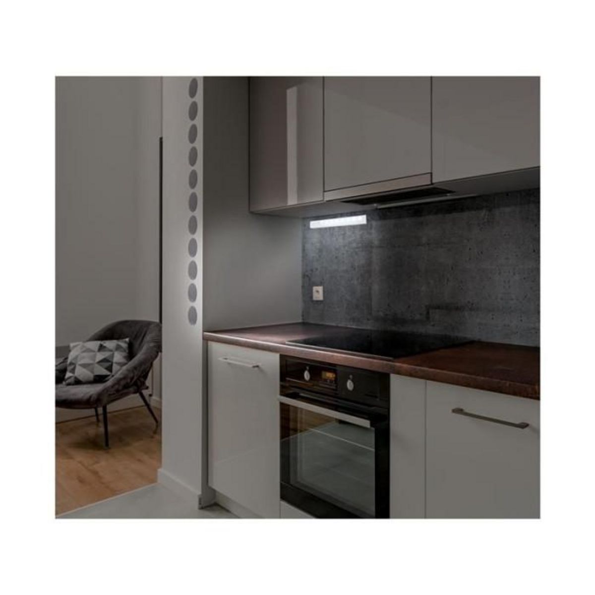 Paris Prix Réglette à Led  Détecteur de Mouvement  23cm Blanc