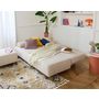 Voir la diapositive 2 : BEST MOBILIER Cristal - canapé 3 places - convertible avec coffre et pouf - en velours texturé