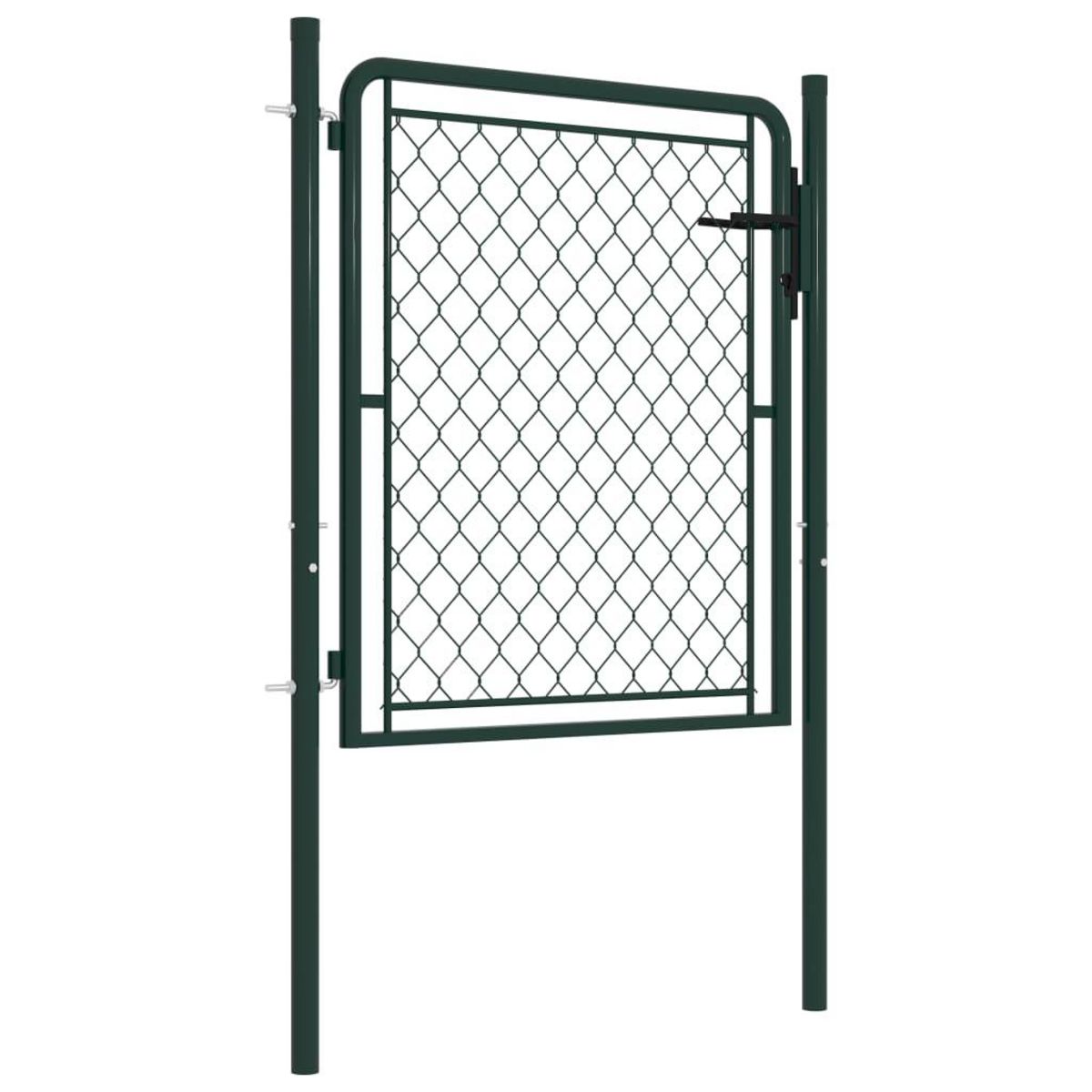 VIDAXL Portillon Acier 100x100 cm Vert
