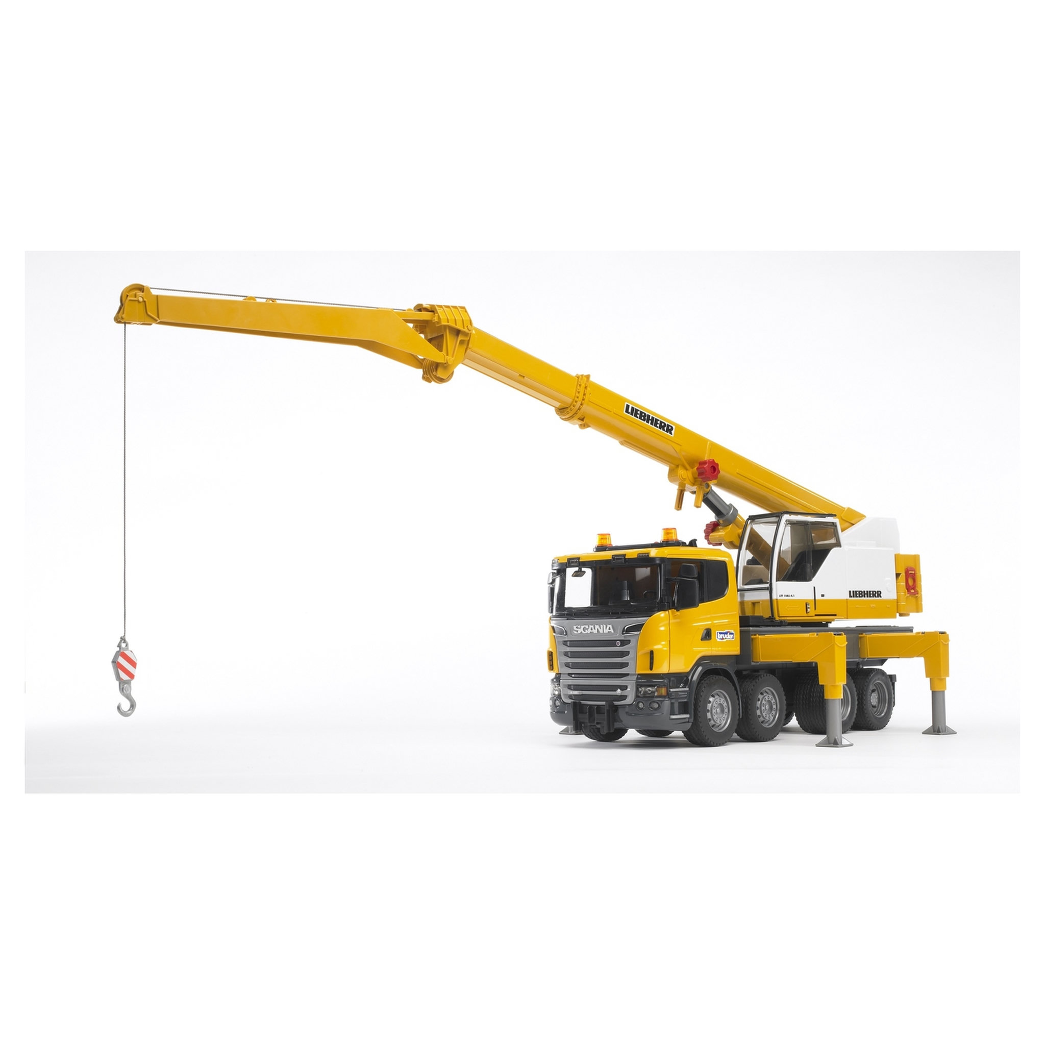 Voir la diapositive 1 : BRUDER Camion Scania R-Serie avec grue Liebherr intégrée