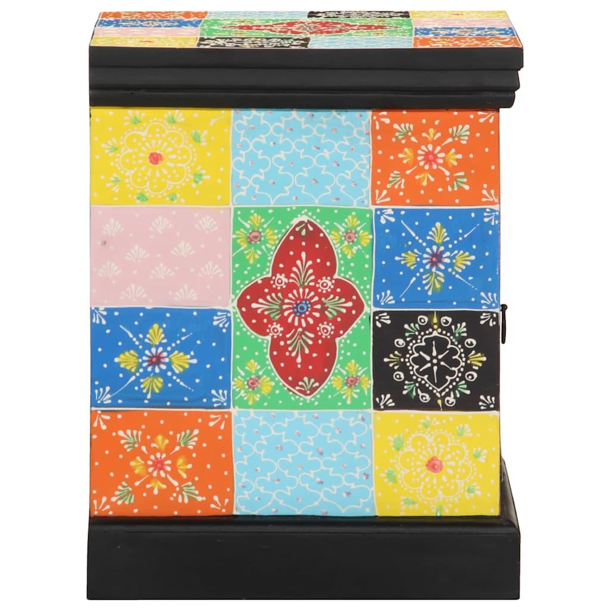 Voir la diapositive 4 : VIDAXL Table de chevet multicolore 40x35x45 cm bois de manguier solide