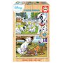 EDUCA Puzzle en bois 2 x 25 pièces : Animaux Disney : Dalmatiens et Aristochats