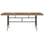 Voir la diapositive 2 : VIDAXL Table de jardin Gris 160x70x72 cm Resine tressee et acacia