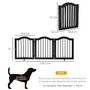 Voir la diapositive 3 : PAWHUT Barrière de sécurité barrière modulable pliable pour animaux de compagnie - piètement support - dim. 154,5L x 61H cm - MDF bois noir