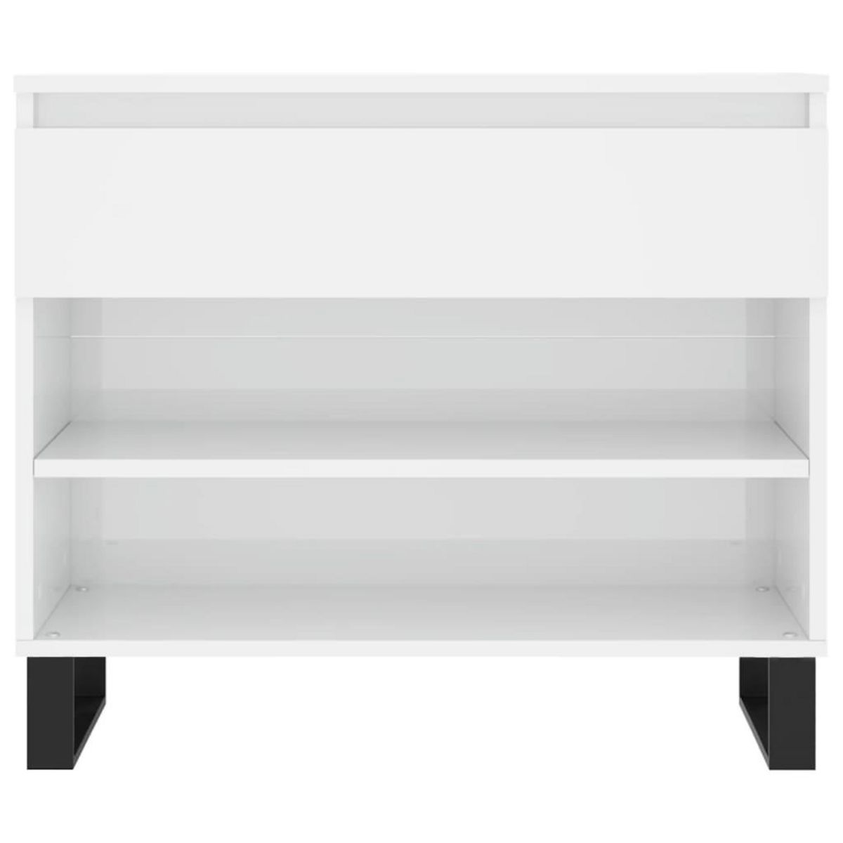 VIDAXL Armoire a chaussure Blanc brillant 70x36x60 cm Bois ingenierie