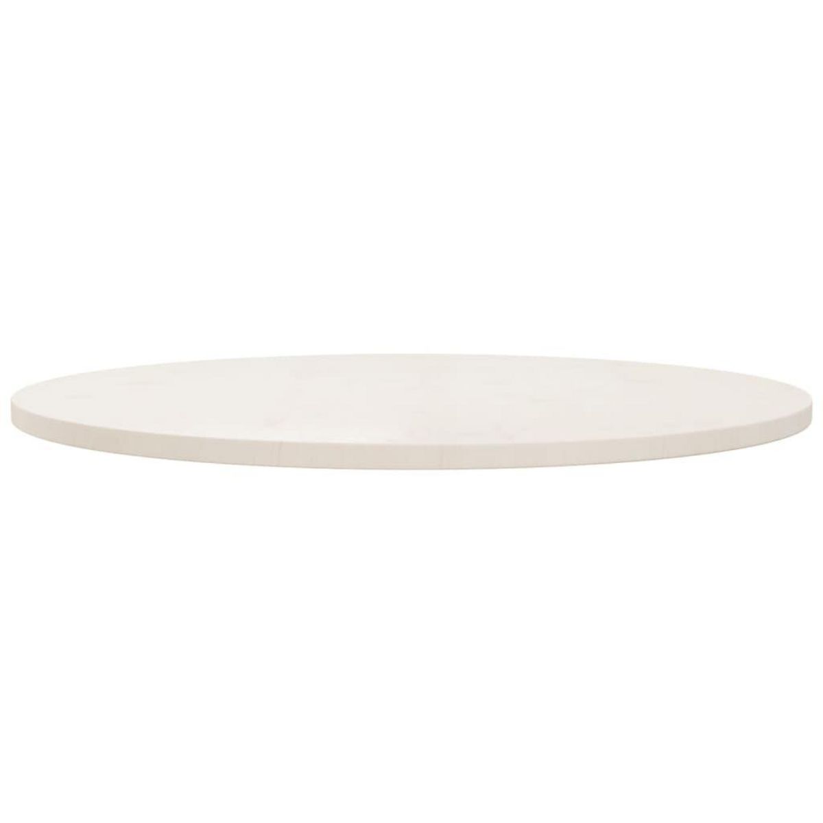 VIDAXL Dessus de table Blanc Ø90x2,5 cm Bois de pin massif