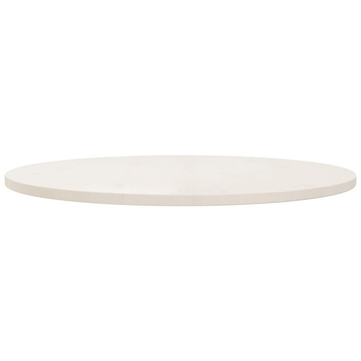 VIDAXL Dessus de table Blanc Ø90x2,5 cm Bois de pin massif