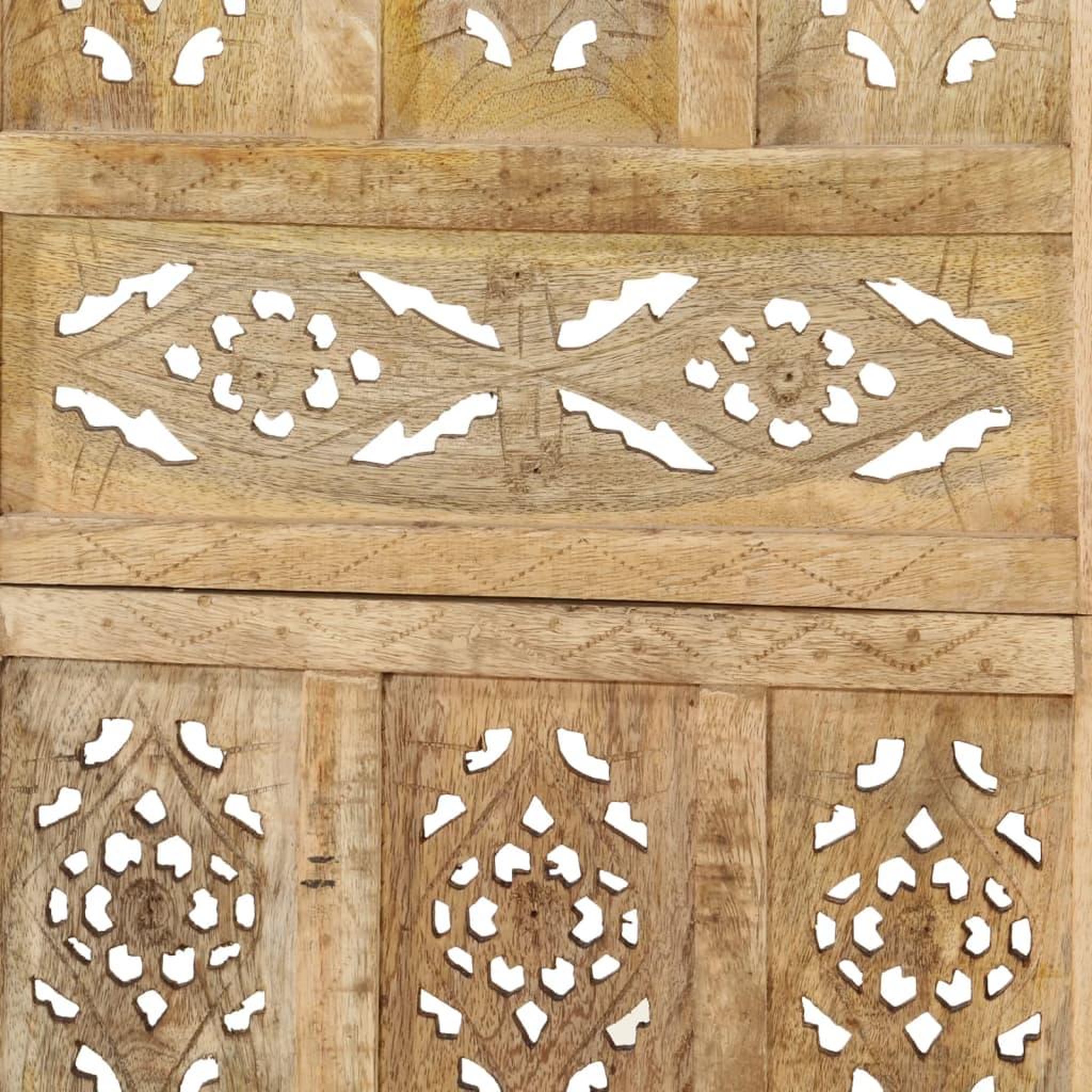 Voir la diapositive 4 : VIDAXL Cloison de separation 5 panneaux 200x165 cm Bois de manguier